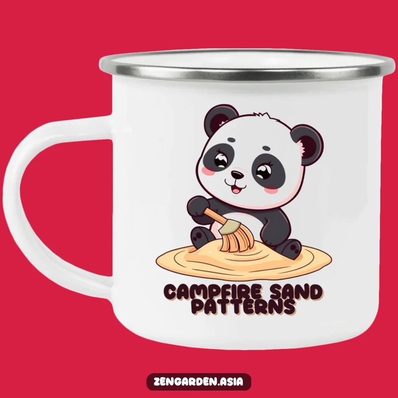 Funny Panda Sand Art Camping Mug: Playful Humor, Perfect Outdoor Gift