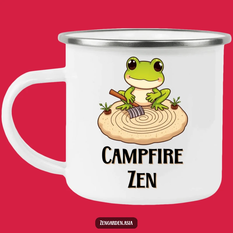 Funny Frog Zen Master Camping Mug: Peace on the Go