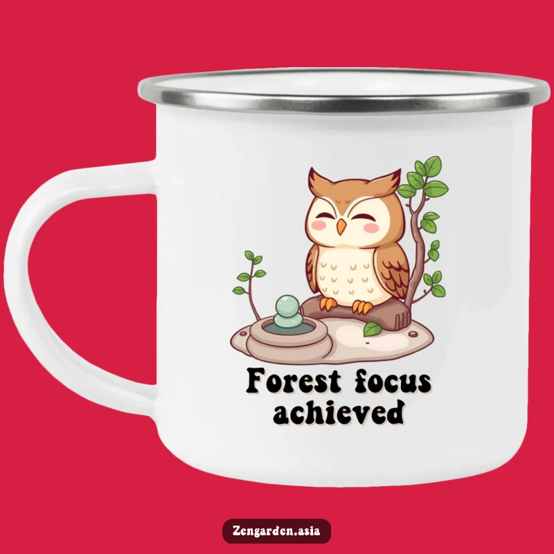 Funny Owl Zen Camping Mug: Peaceful Garden Humor, Great Outdoor Gift Idea