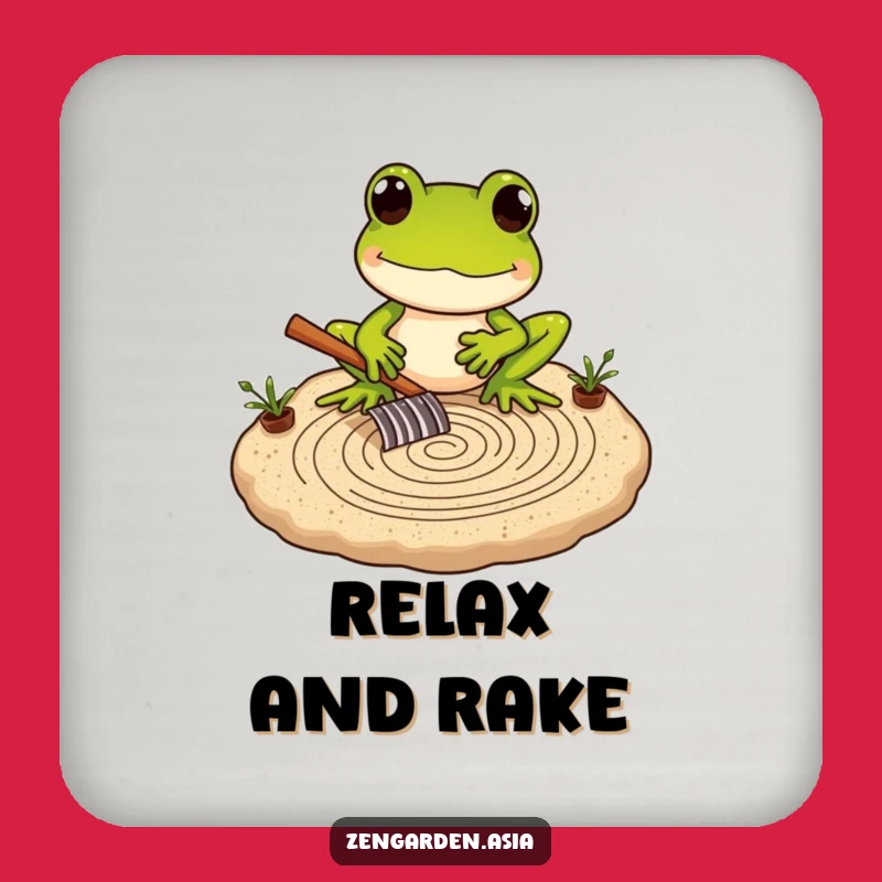 Funny Frog Zen Master Coaster Set: Protect Surfaces with Calm