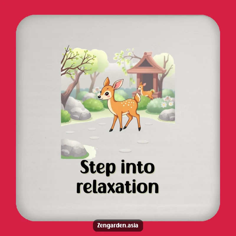 Funny Deer Zen Coaster: Gentle Walker Protector, Gift