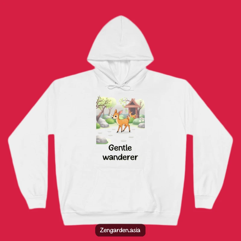 Funny Deer Zen Hoodie: Cozy Walker Sweatshirt, Gift
