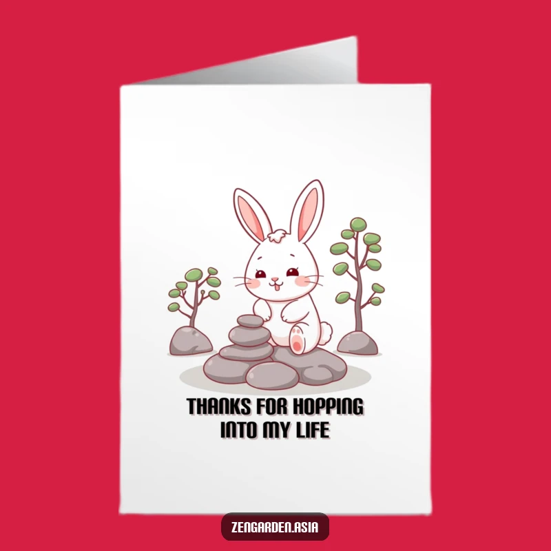 Free Printable Funny Rabbit Thank You Card - Downloadable DIY Gift of Gratitude
