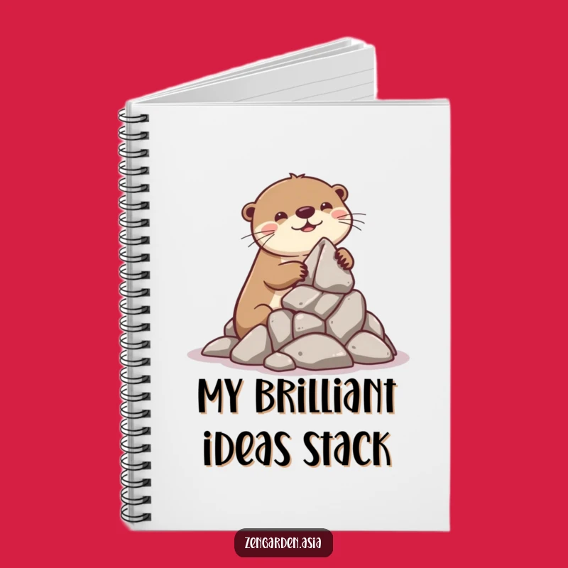 Funny Otter Builder Notebook: Playful Otter, Construction Journal, Creative Notes