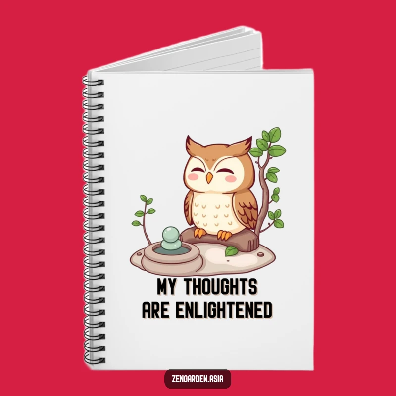 Funny Zen Owl Notebook: Peaceful Garden Journal, Perfect Funny Gift for Writers