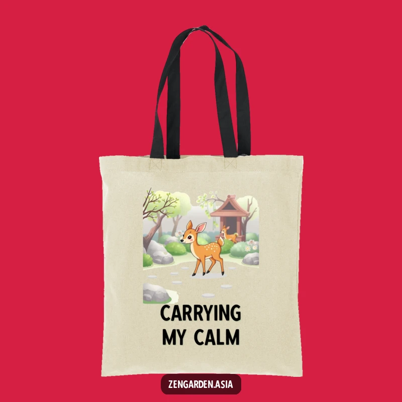 Funny Deer Zen Tote Bag: Gentle Walker Carry-All, Gift
