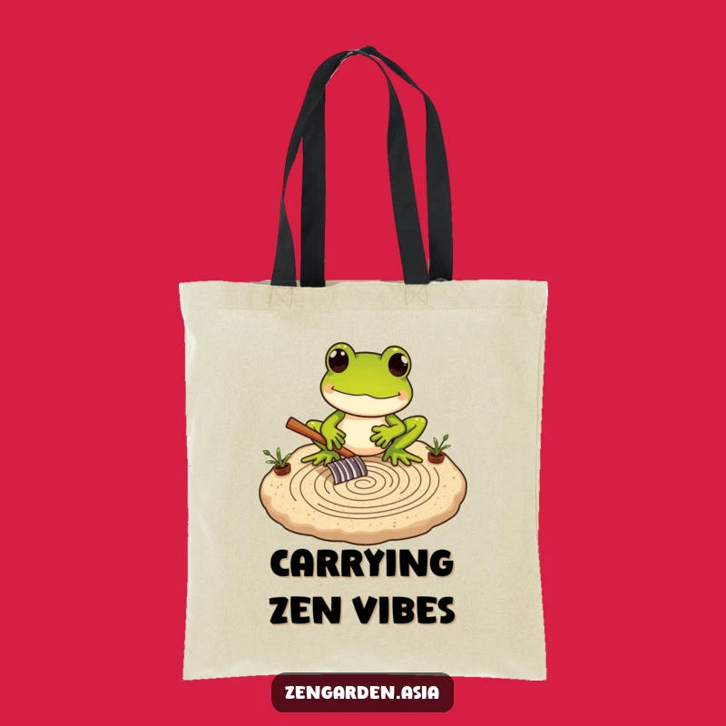 Funny Frog Zen Master Tote Bag: Carry Your Calm Everyday
